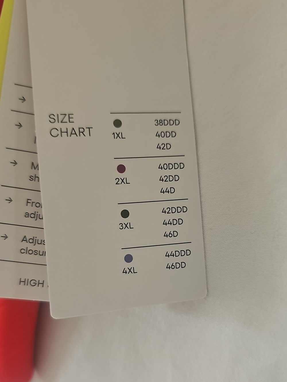 NEW All in Motion High Support Sculpt Sports Bra Plus 3X-4X Coral Red 42DDD-46DD - Picture 6 of 6